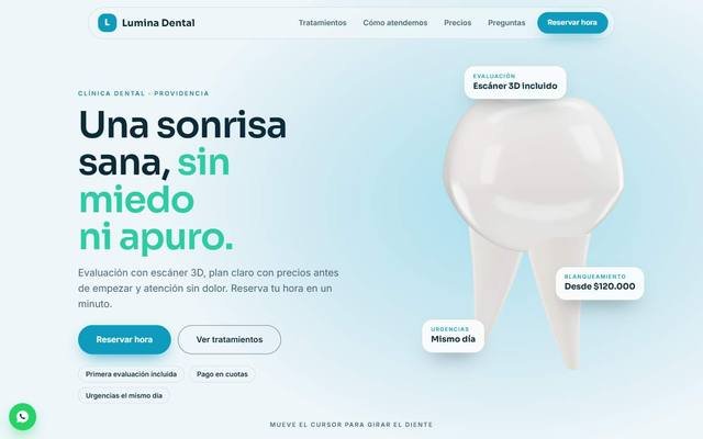Demo web: Lumina Dental